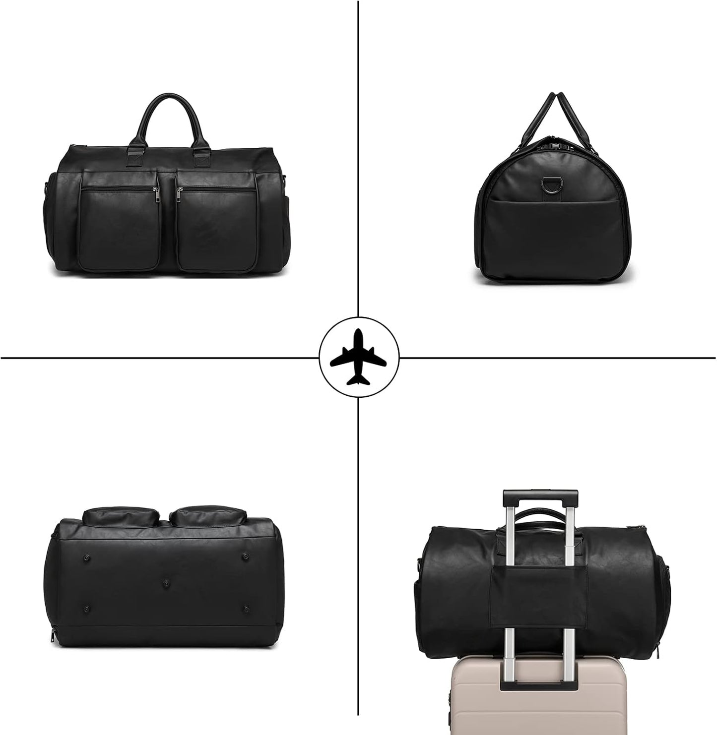 Convertible Travel Garment Bag,Carry on Garment Duffel Bag for Men Women - 2 in 1 Hanging Suitcase Suit Business Travel Bag