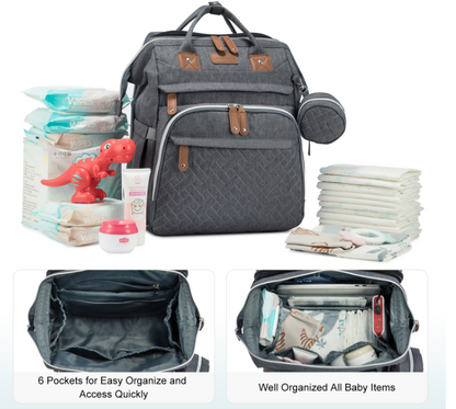 5-in-1 Backpack Baby Bag with Soft Changing Station, Insulated Pocket, Bug Net, and Sunshade: Your Ultimate Parenting Companion