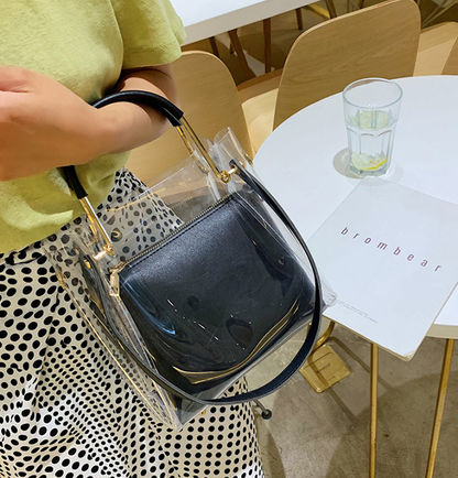 Jelly Transparent Crossbody Bag - Versatile, Stylish, and Stadium-Ready