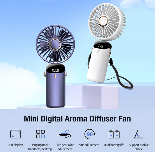 Smart LED Portable Electric Fan: Your Ultimate Cooling Companion